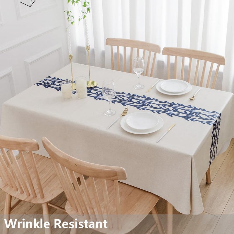TruDelve Heavy Duty Vinyl Tablecloths Plastic Table Cloths for Kitchen Dining Table Wipeable PVC Tablecloth for Rectangle Tables (54"x84",Branch) - Image 3